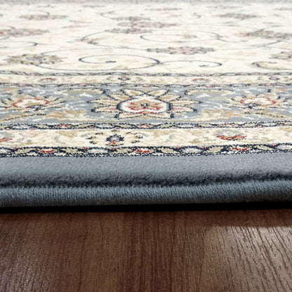 Ancient Garden Traditional Ivory/Light Blue Classic Medium Pile Rug