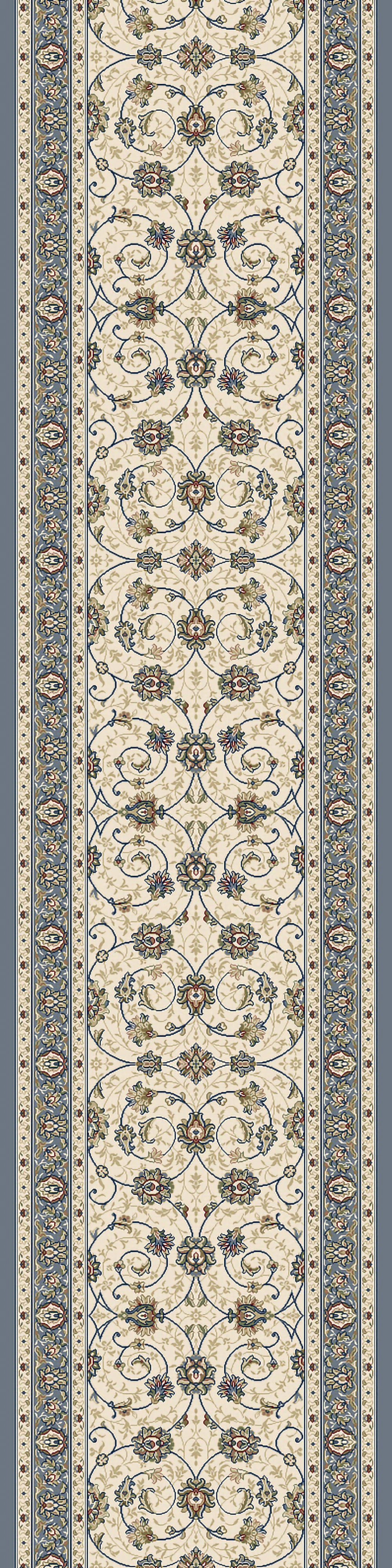 Ancient Garden Traditional Ivory/Light Blue Classic Medium Pile Rug
