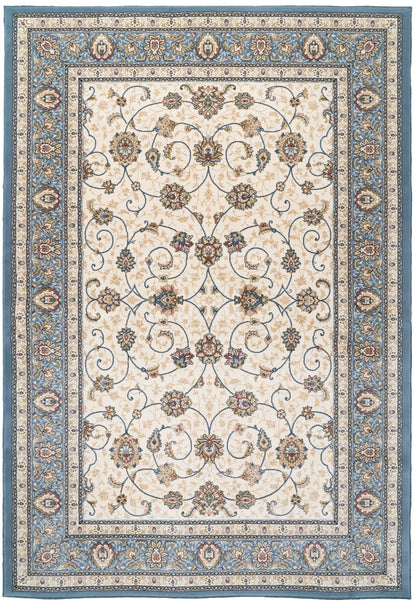 ANCIENT GARDEN 57120 Ivory/Light Blue