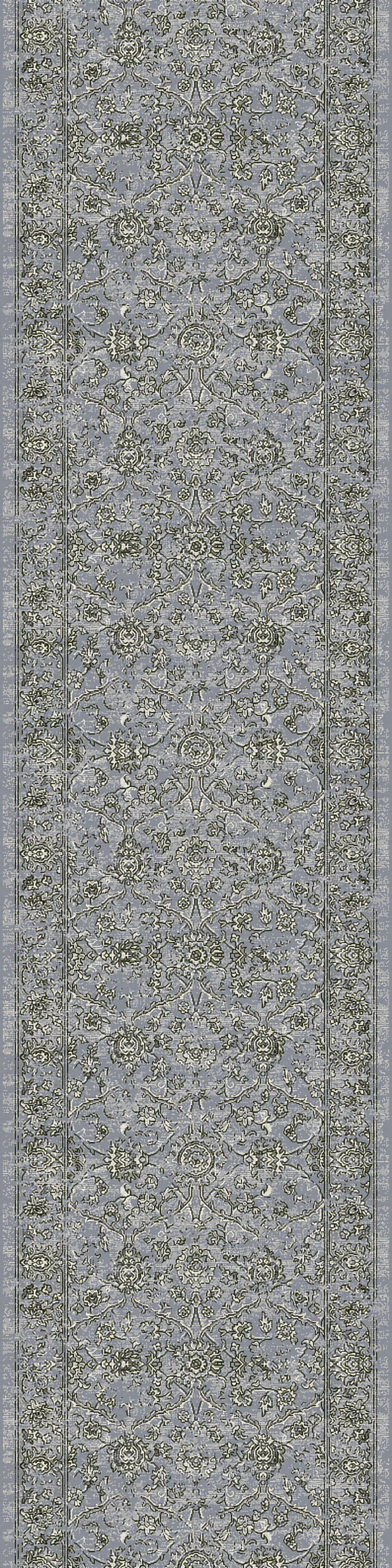 Ancient Garden Traditional Steel Blue/Cream Classic Medium Pile Rug