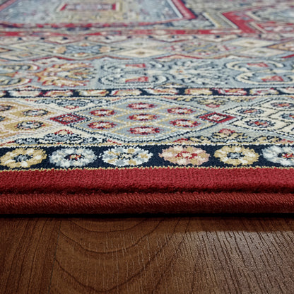 Ancient Garden Traditional Red Classic Medium Pile Rug
