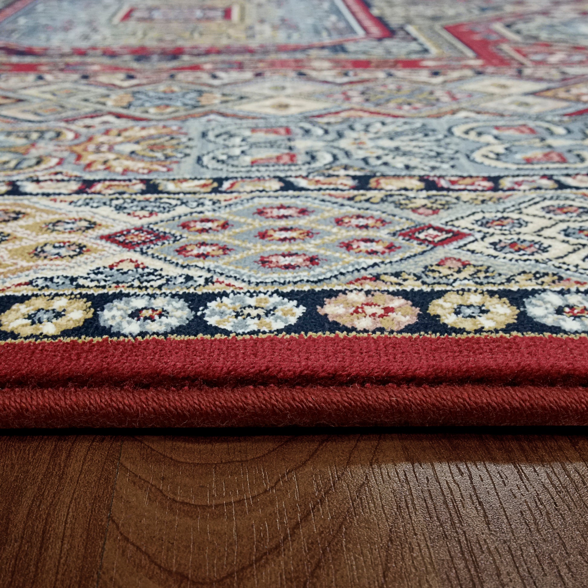 Ancient Garden Traditional Red Classic Medium Pile Rug