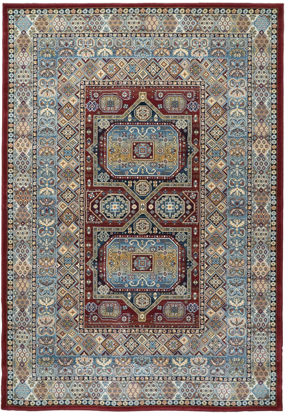 Ancient Garden Traditional Red Classic Medium Pile Rug