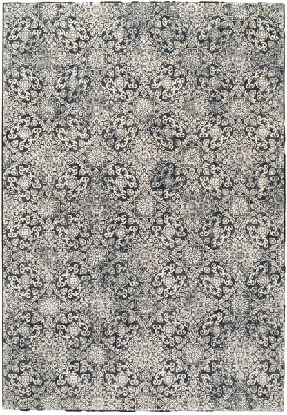Ancient Garden Traditional Steel Blue Classic Medium Pile Rug