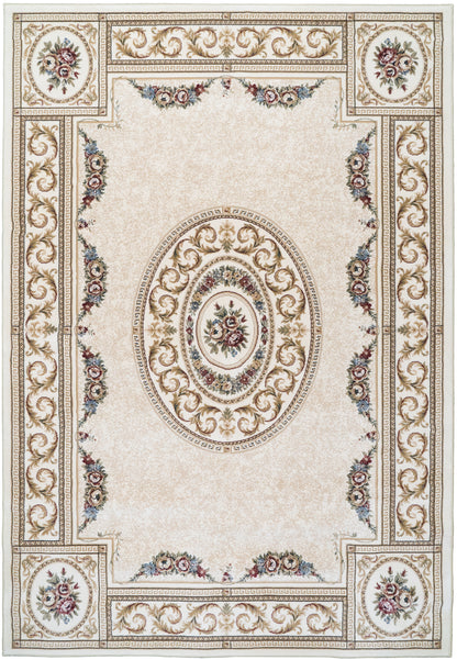 Ancient Garden Traditional Ivory Classic Medium Pile Rug