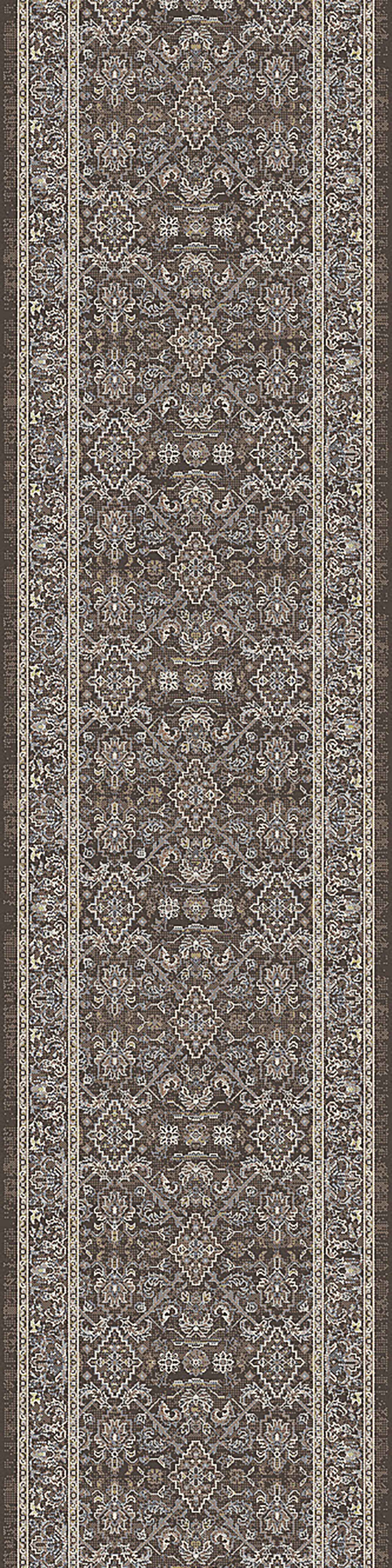 Ancient Garden Traditional Dark Brown/Beige/Blue Oriental Medium Pile Rug