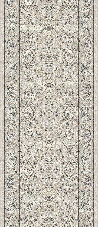 Ancient Garden Traditional Cream/Beige Oriental Medium Pile Rug