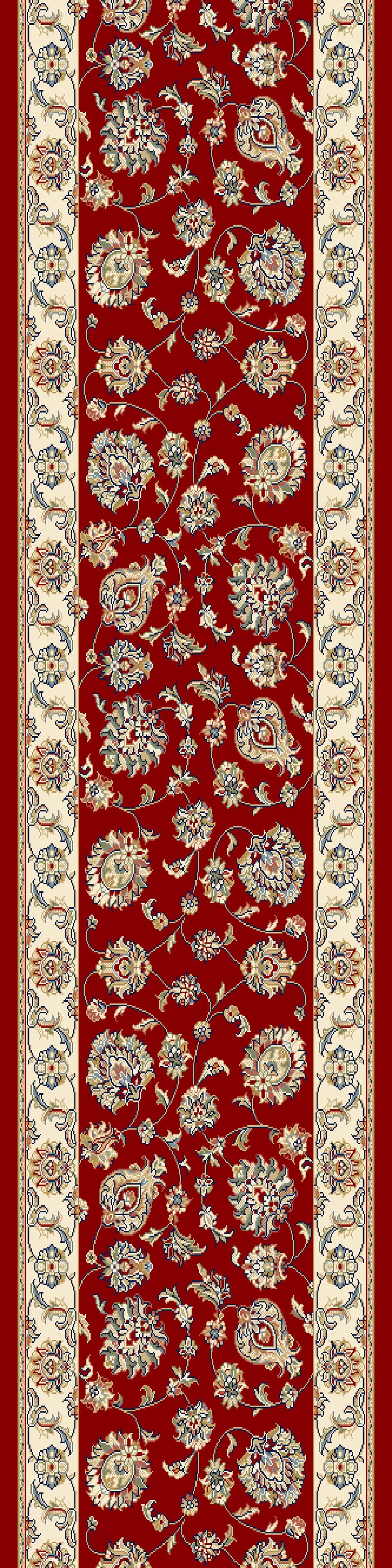 Ancient Garden Traditional Red/Ivory Classic Medium Pile Rug