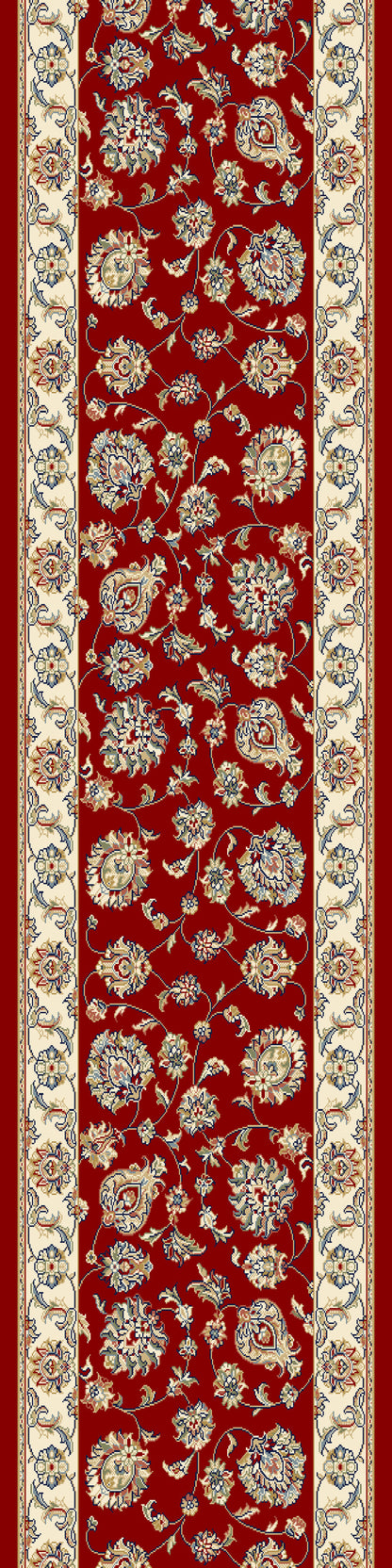 Ancient Garden Traditional Red/Ivory Classic Medium Pile Rug