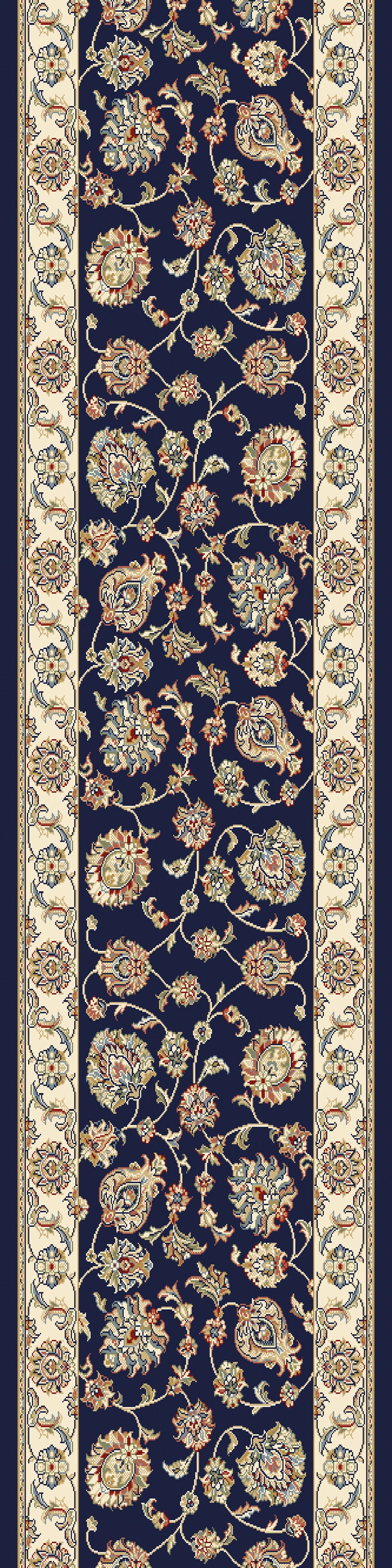Ancient Garden Traditional Blue/Ivory Classic Medium Pile Rug