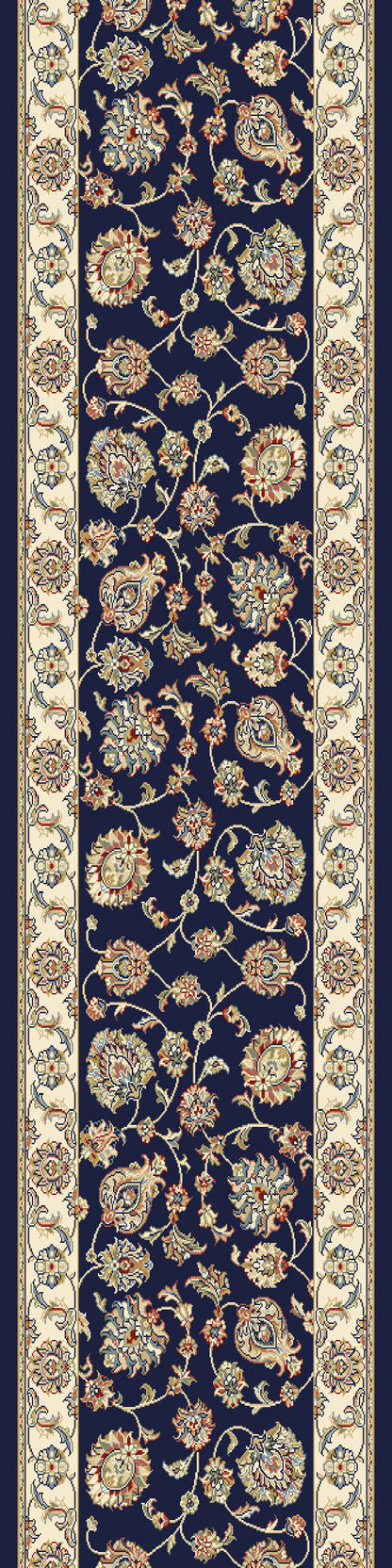 Ancient Garden Traditional Blue/Ivory Classic Medium Pile Rug