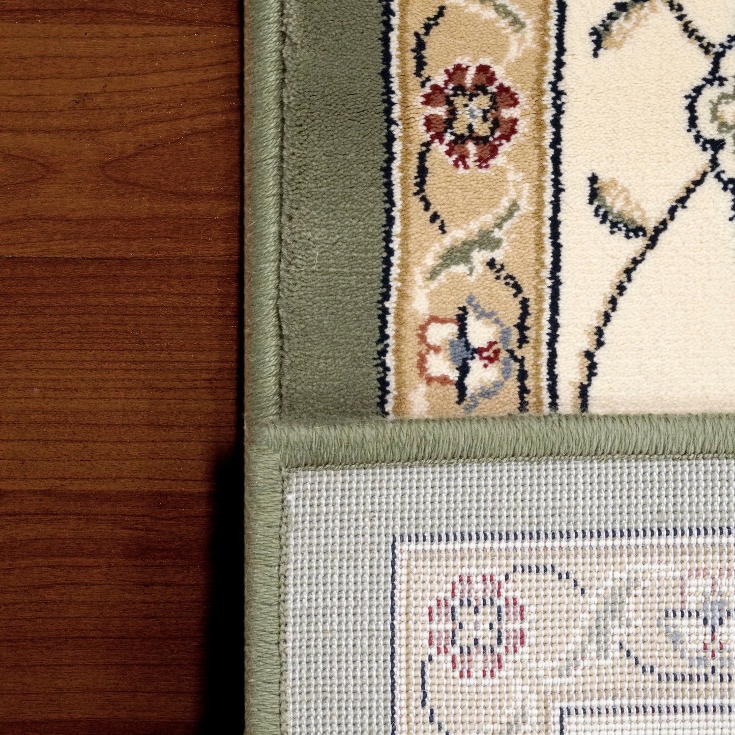 Ancient Garden Traditional Green/Ivory Classic Medium Pile Rug