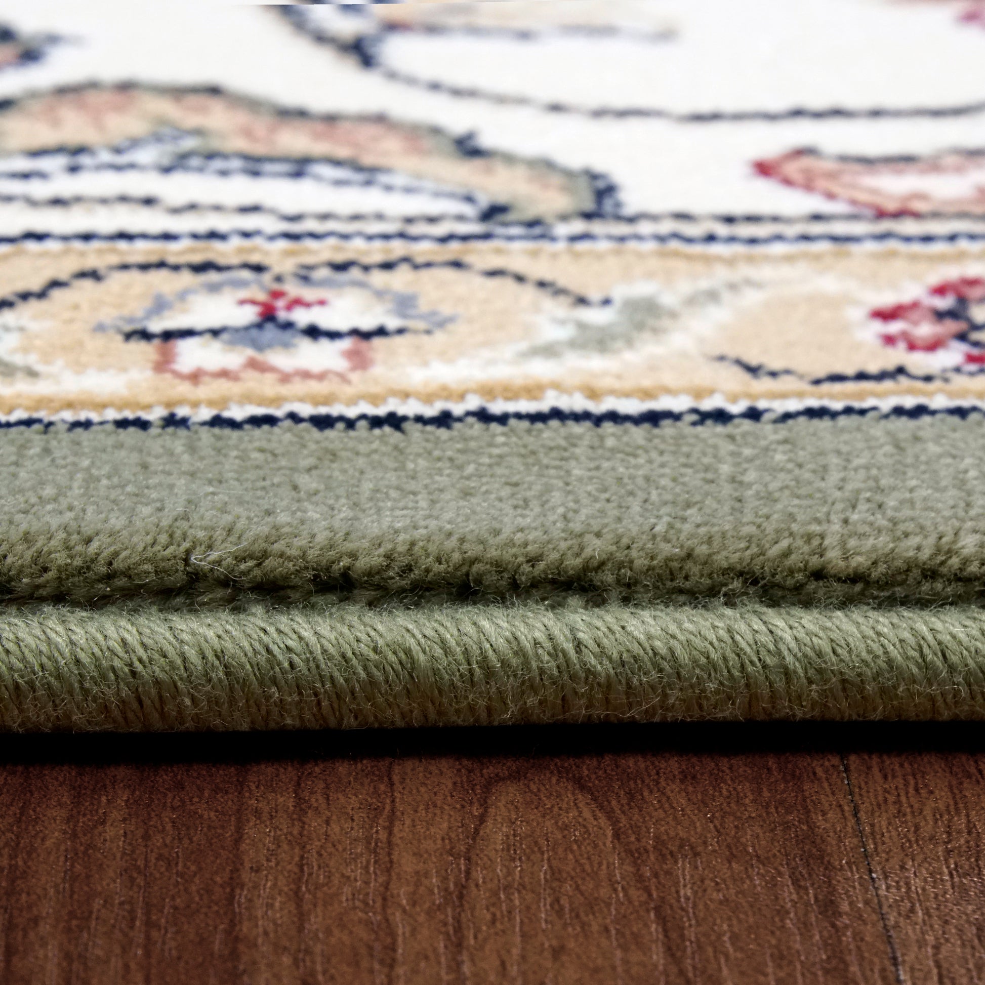 Ancient Garden Traditional Green/Ivory Classic Medium Pile Rug