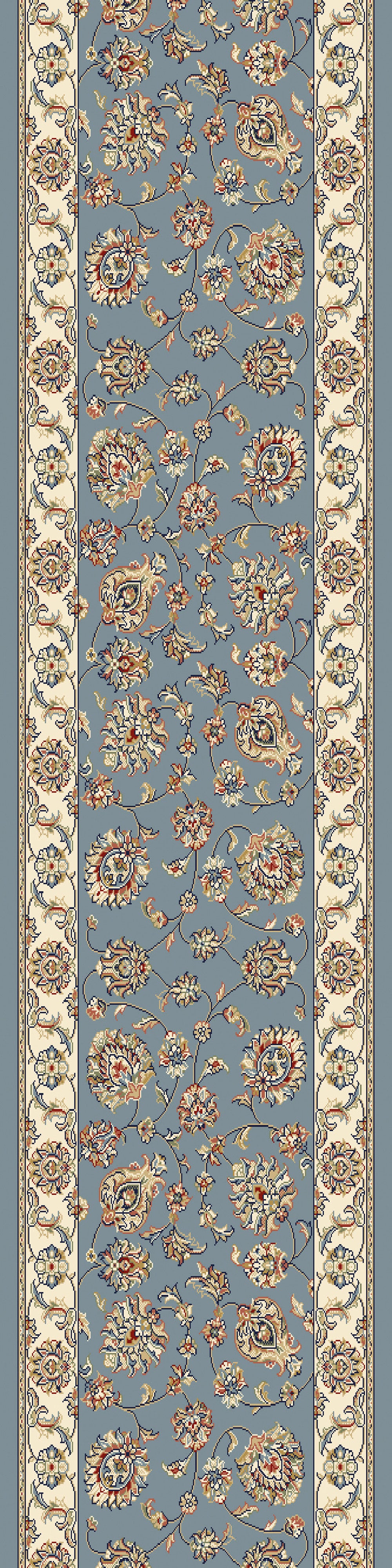 Ancient Garden Traditional Light Blue/Ivory Classic Medium Pile Rug