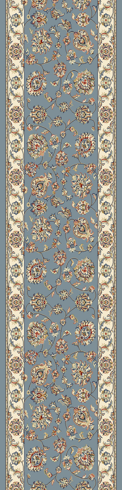 Ancient Garden Traditional Light Blue/Ivory Classic Medium Pile Rug