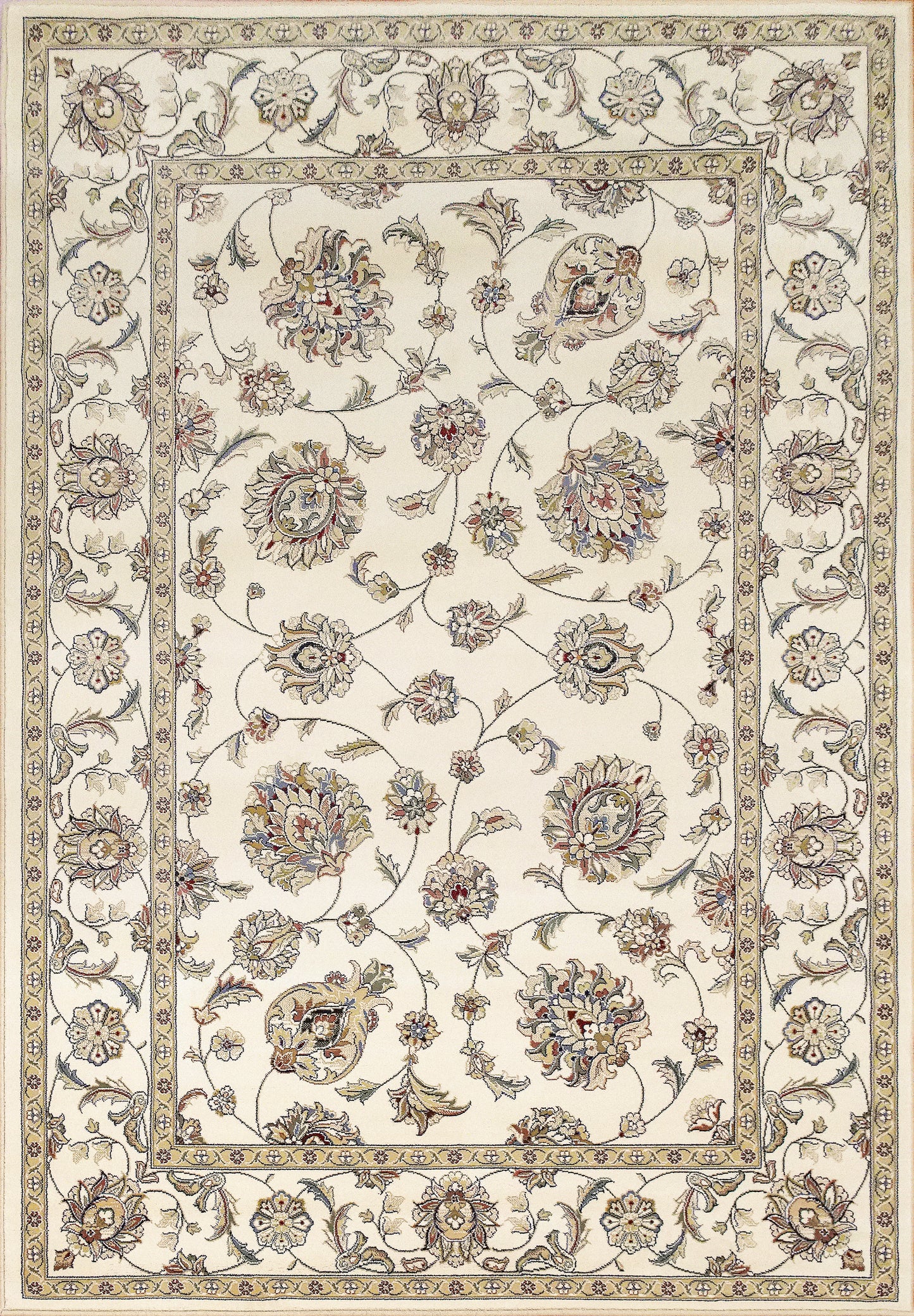 Ancient Garden Traditional Ivory Classic Medium Pile Rug