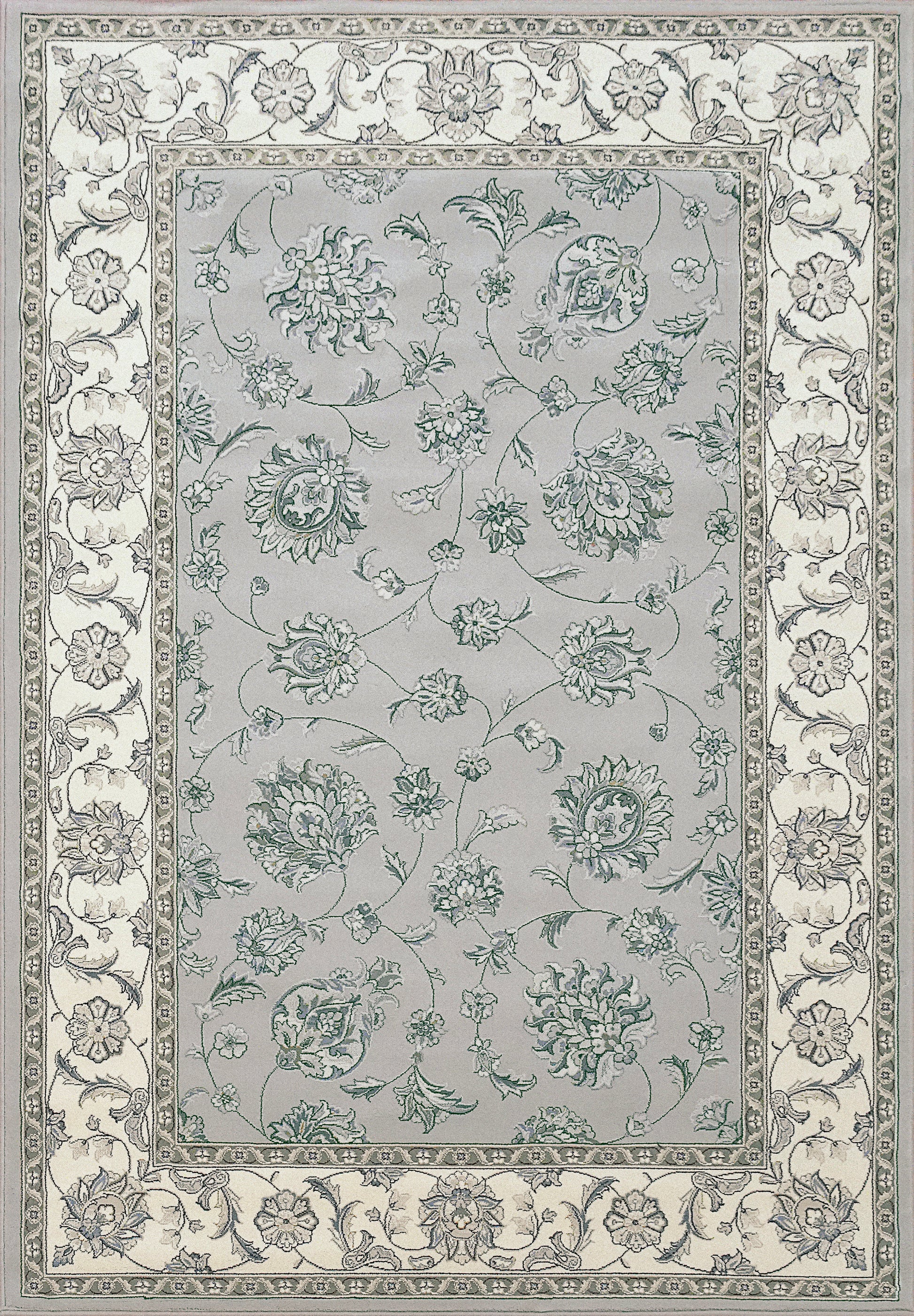 Ancient Garden Traditional Soft Grey/Cream Classic Medium Pile Rug