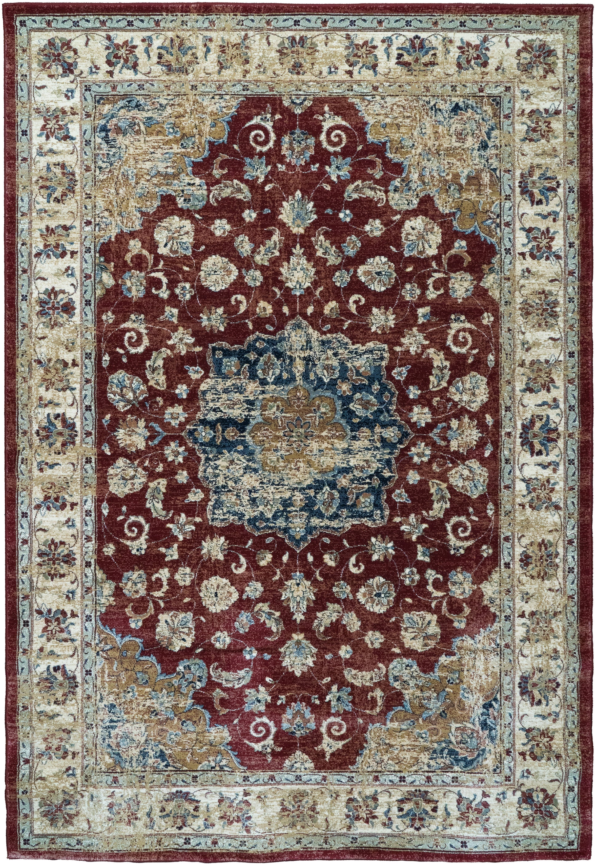 ANCIENT GARDEN 57559 Red/Ivory