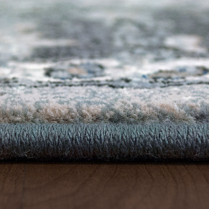 Ancient Garden Traditional Silver/Grey Distressed Medium Pile Rug