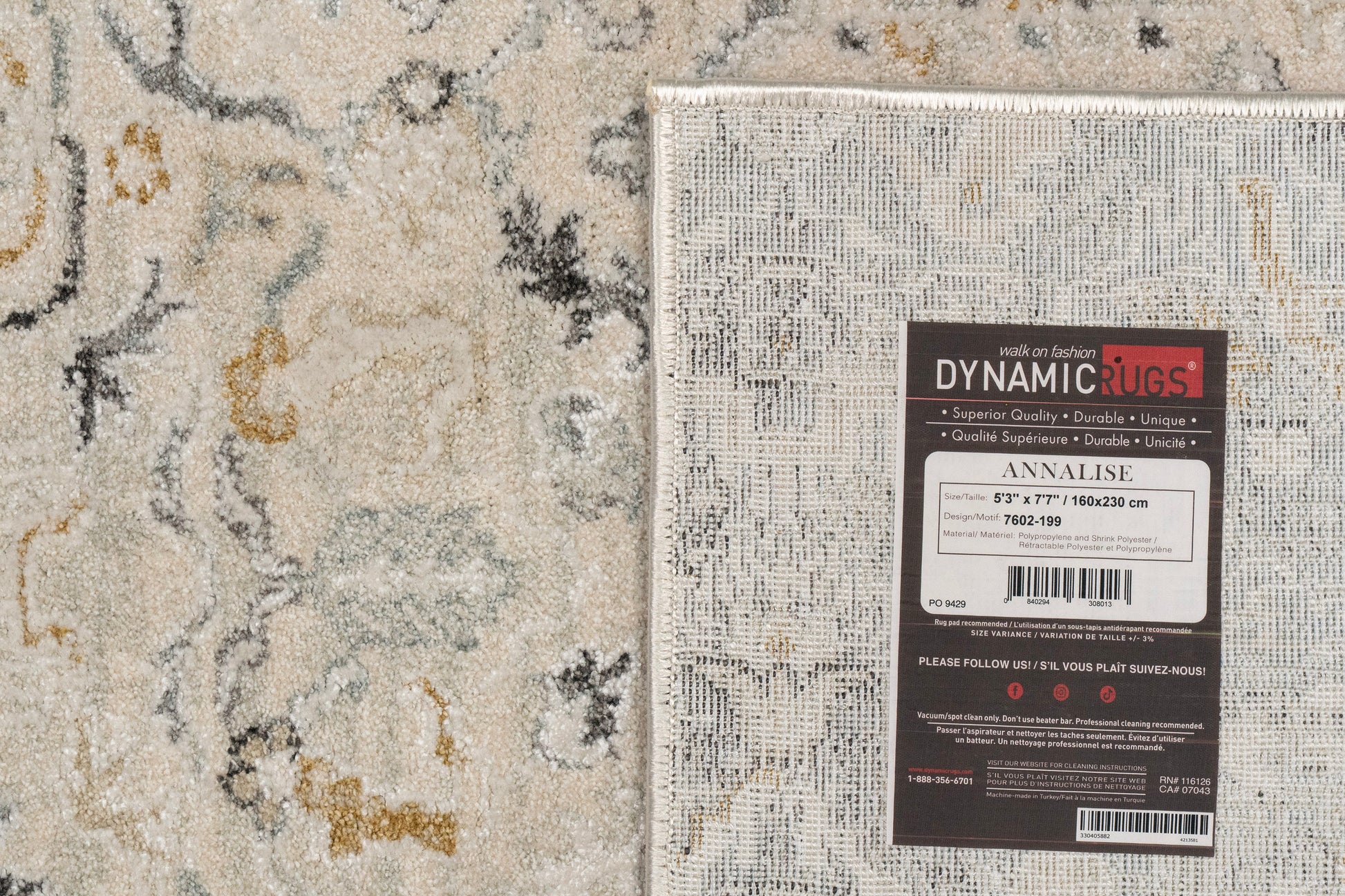 Annalise Transitional Cream/Multi Oriental Medium Pile Rug