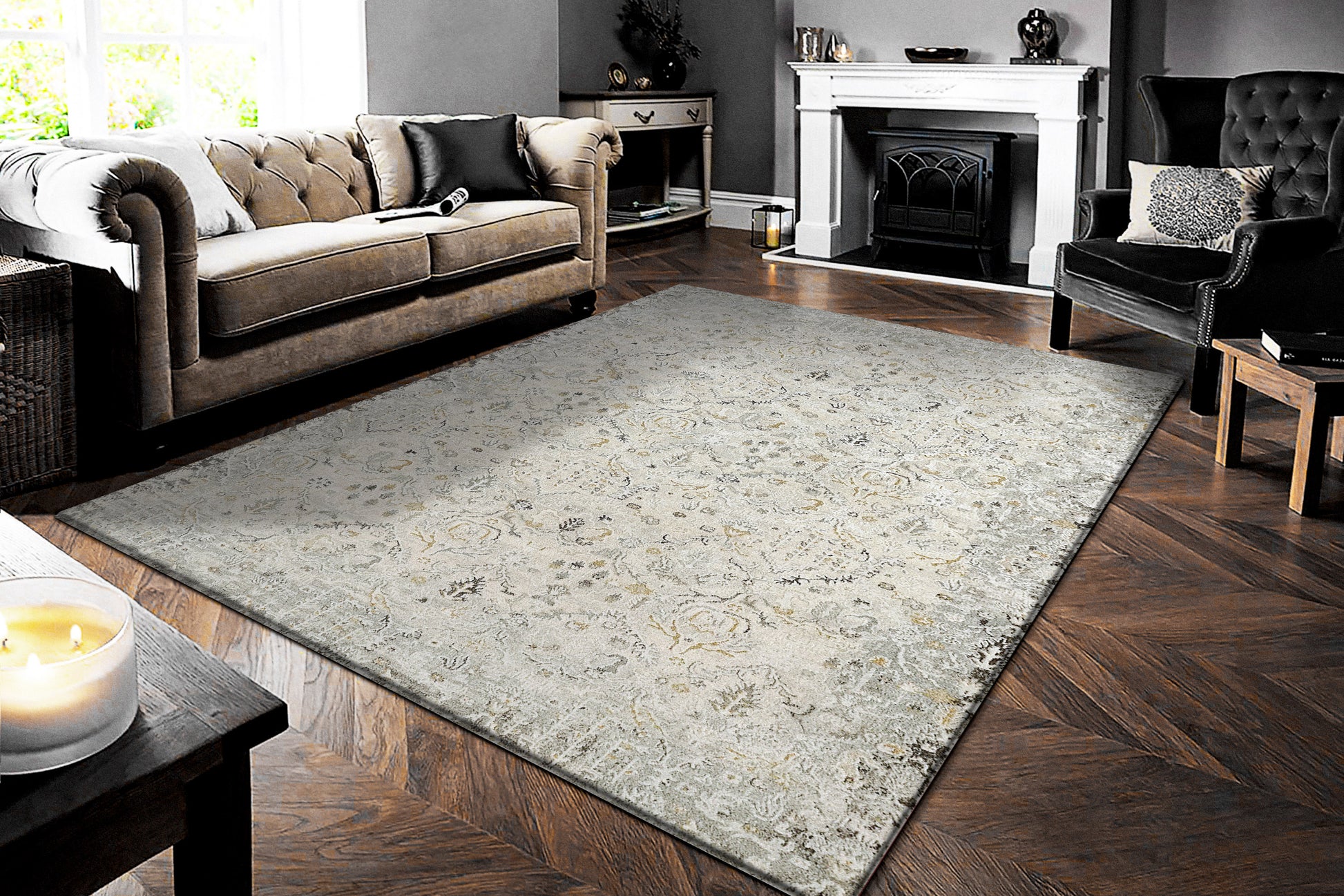 Annalise Transitional Cream/Multi Oriental Medium Pile Rug