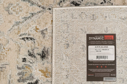 Annalise Transitional Cream/Beige Oriental Medium Pile Rug