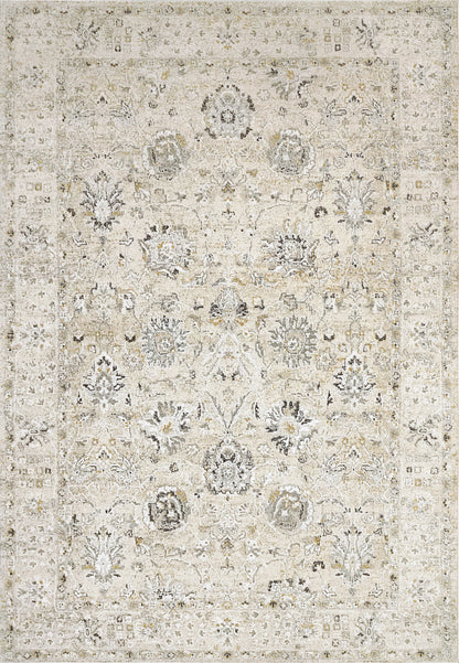 Annalise Transitional Cream/Beige Oriental Medium Pile Rug