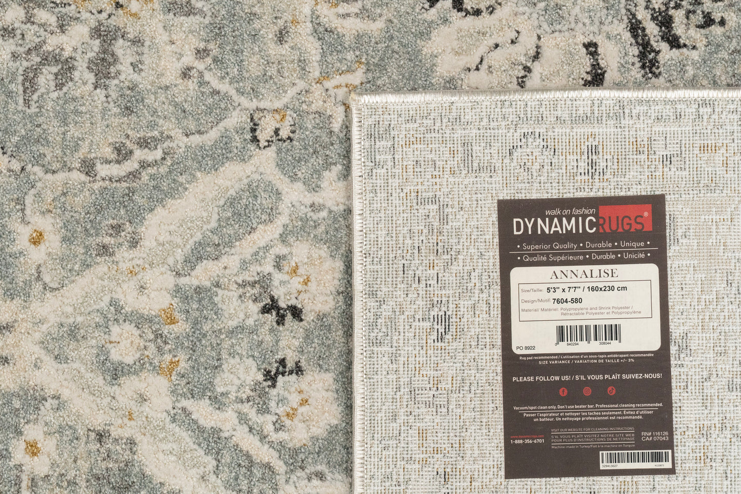 Annalise Transitional Blue/Beige Oriental Medium Pile Rug