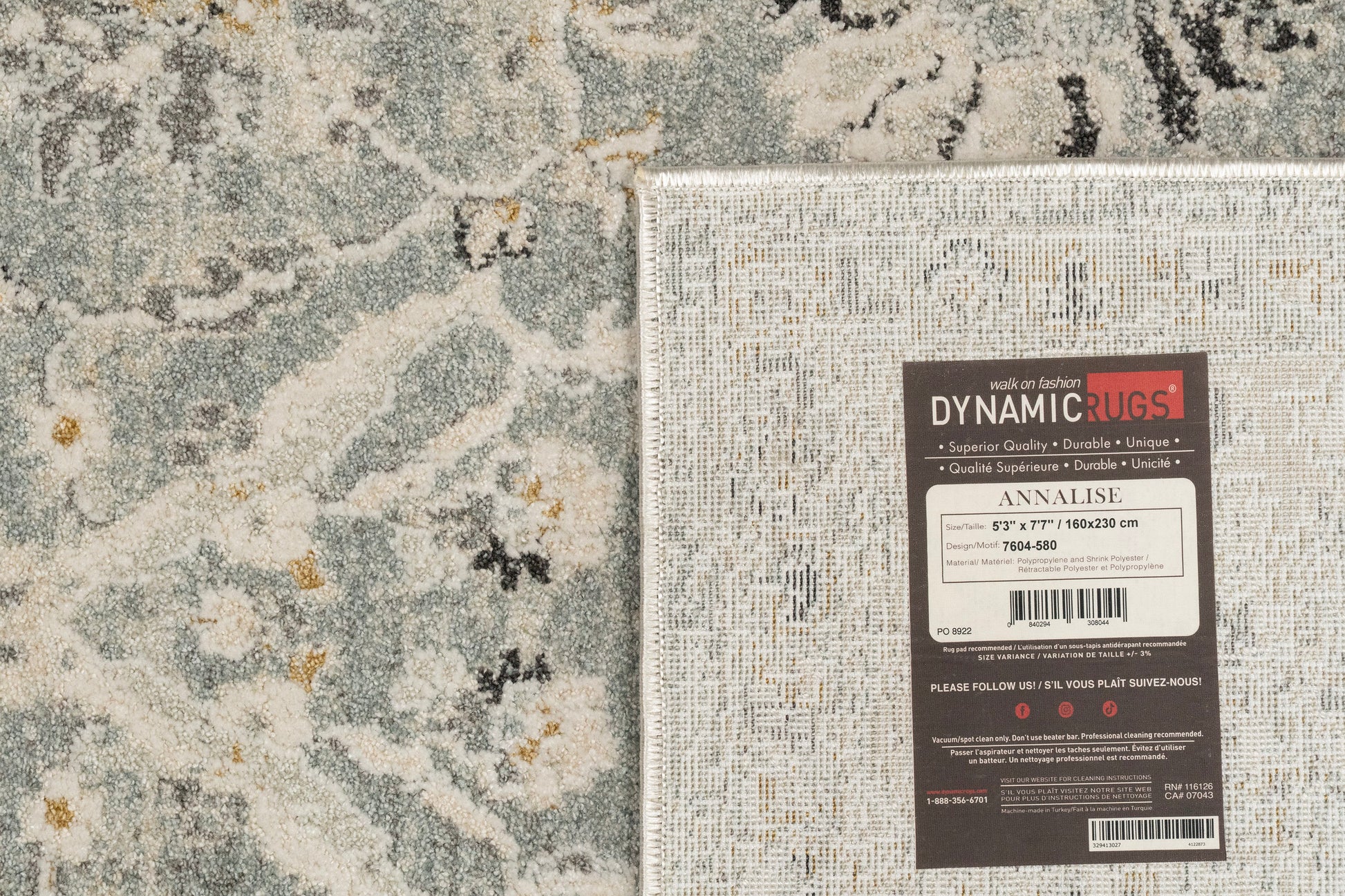 Annalise Transitional Blue/Beige Oriental Medium Pile Rug