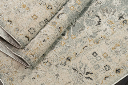 Annalise Transitional Blue/Beige Oriental Medium Pile Rug