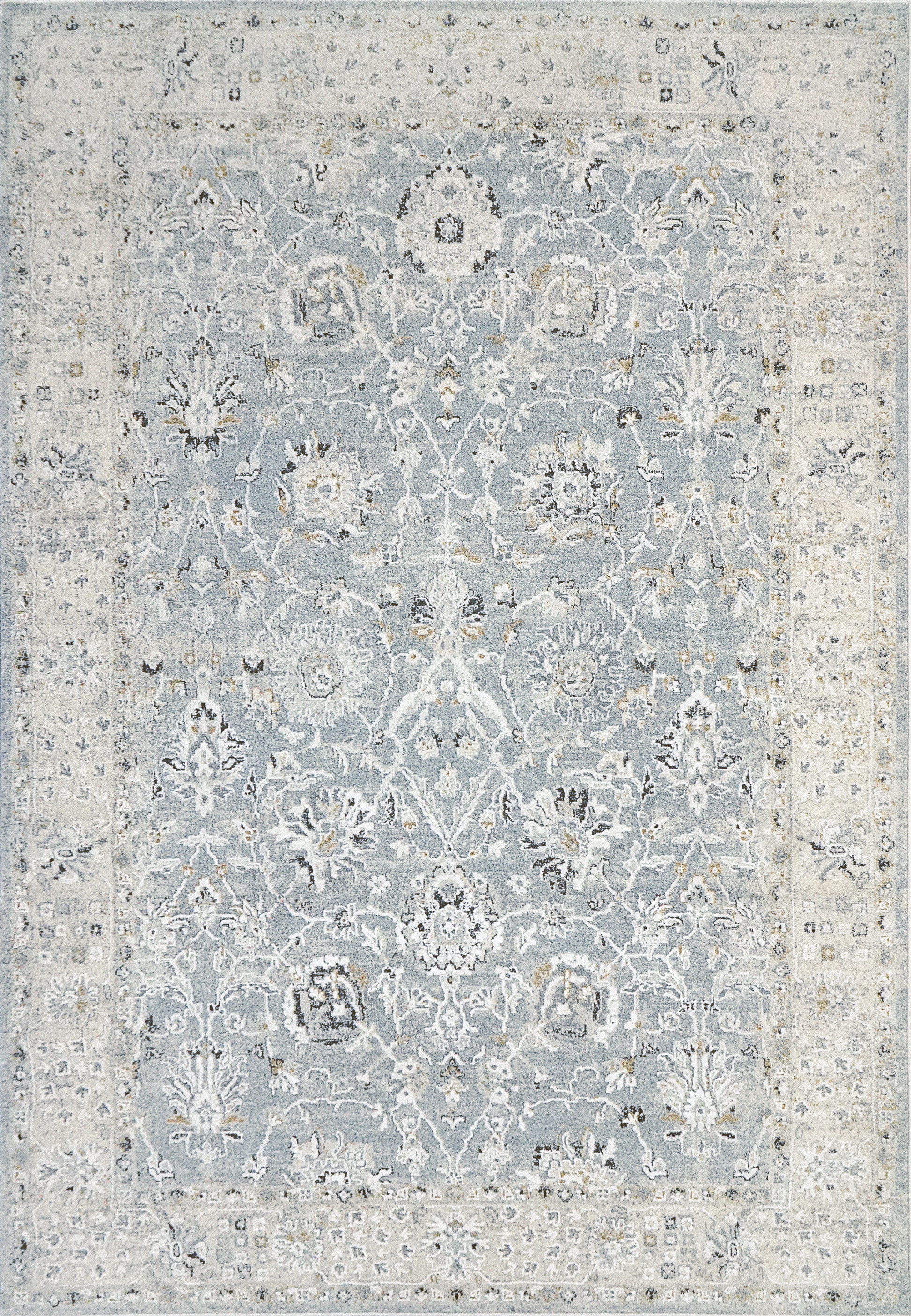 Annalise Transitional Blue/Beige Oriental Medium Pile Rug