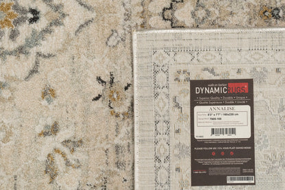 Annalise Traditional Cream/Blue Oriental Medium Pile Rug