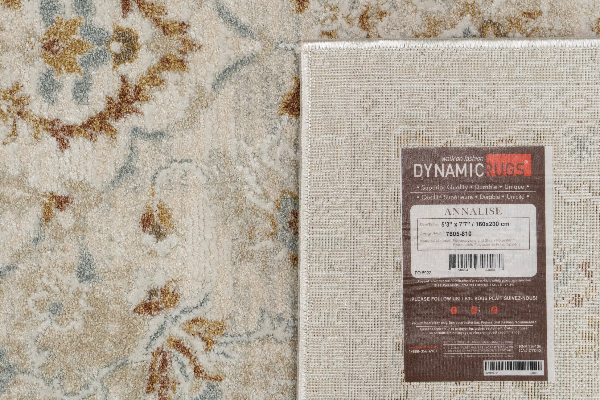 Annalise Traditional Beige/Cream Oriental Medium Pile Rug