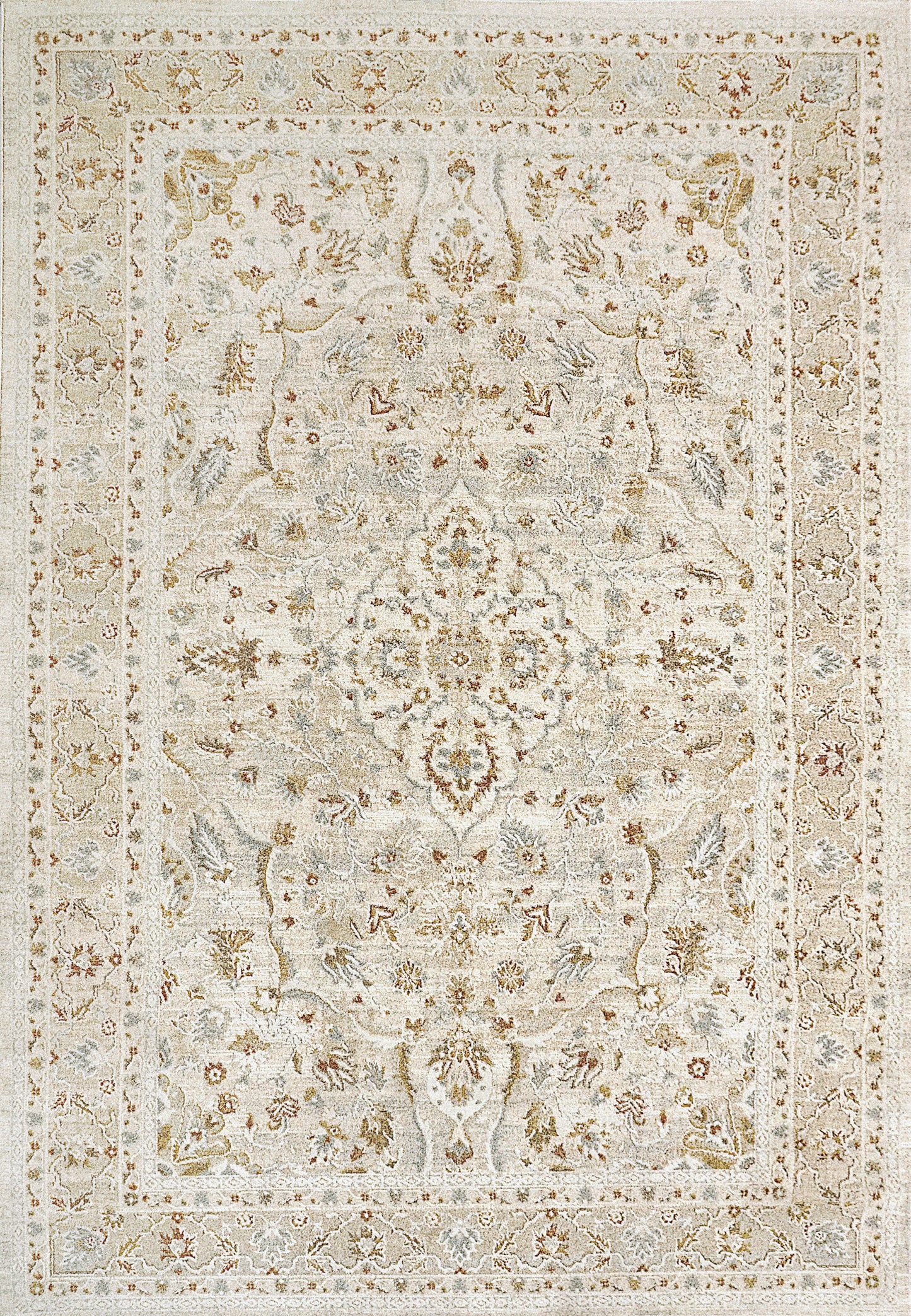 Annalise Traditional Beige/Cream Oriental Medium Pile Rug