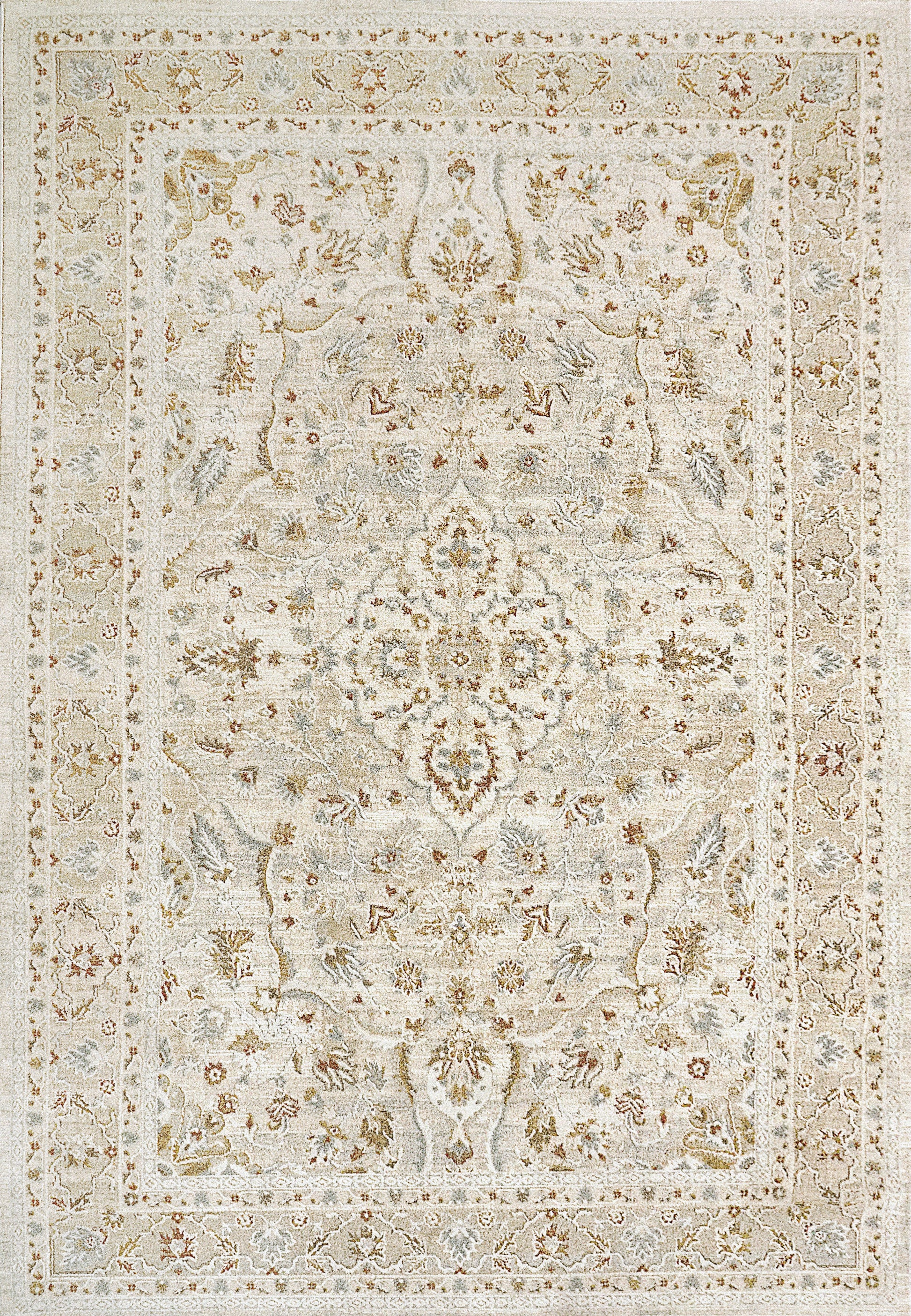 Annalise Traditional Beige/Cream Oriental Medium Pile Rug
