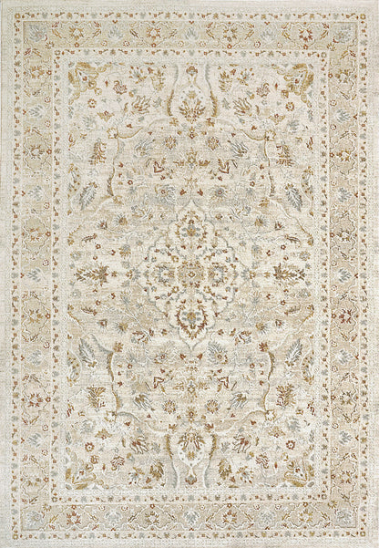 Annalise Traditional Beige/Cream Oriental Medium Pile Rug