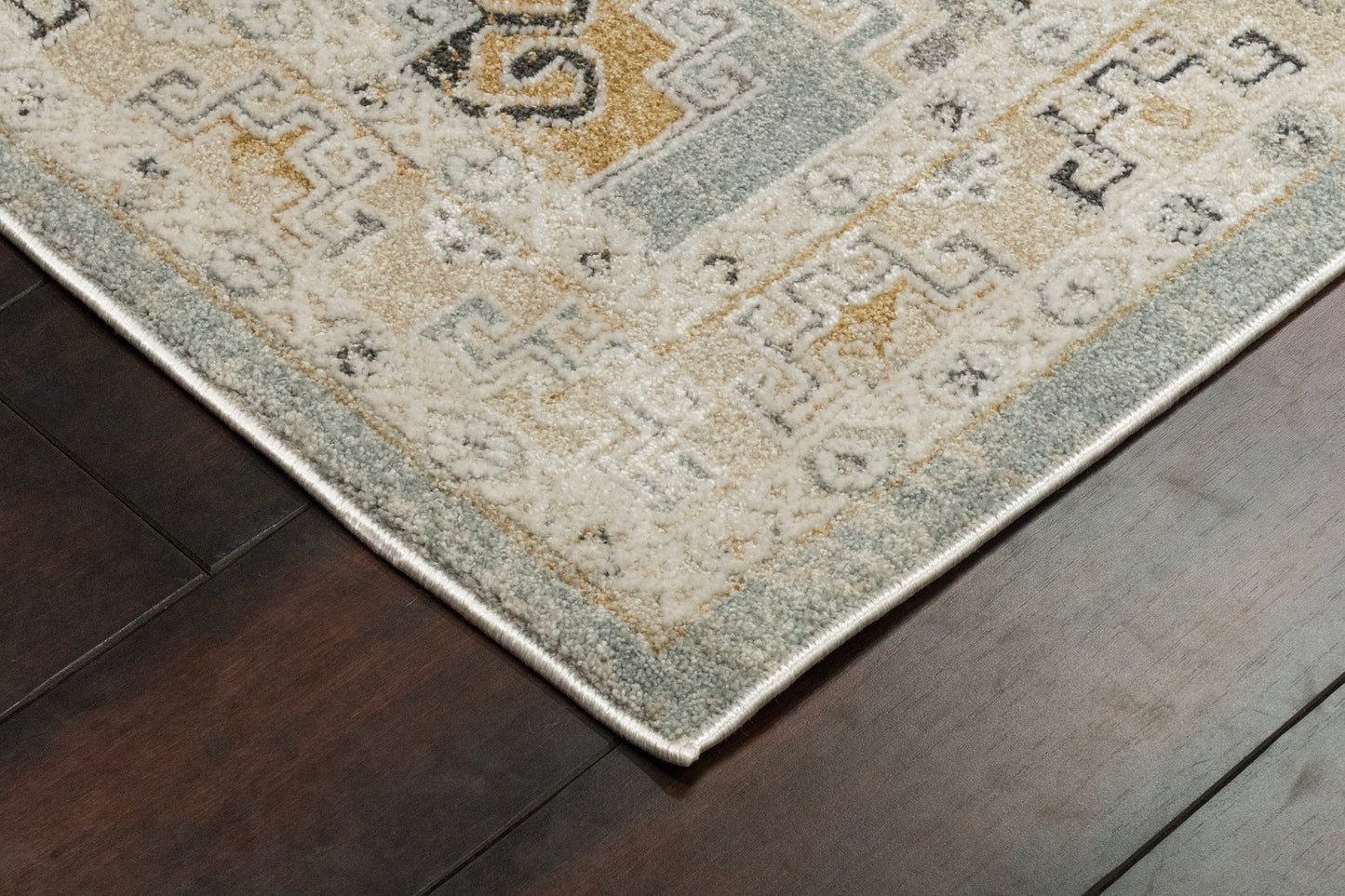 Annalise Transitional Blue/Beige/Cream Oriental Medium Pile Rug
