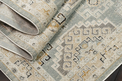 Annalise Transitional Blue/Beige/Cream Oriental Medium Pile Rug
