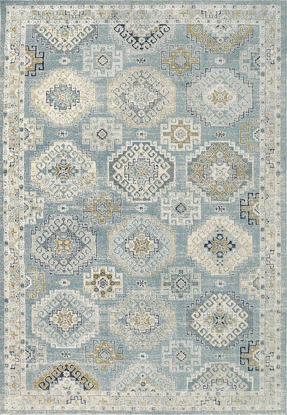 Annalise Transitional Blue/Beige/Cream Oriental Medium Pile Rug