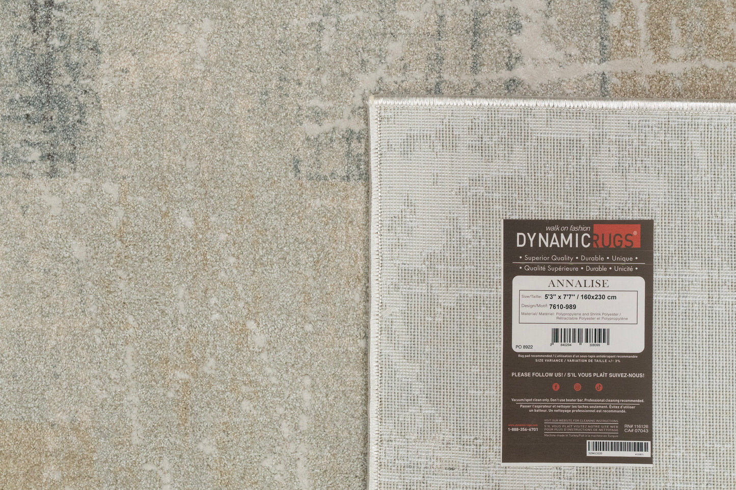 Annalise Modern Grey/Beige/Charcoal Geometric Medium Pile Rug