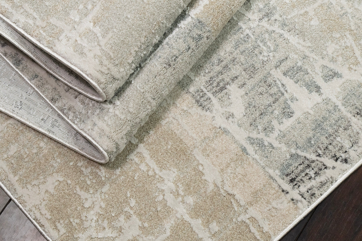 Annalise Modern Grey/Beige/Charcoal Geometric Medium Pile Rug