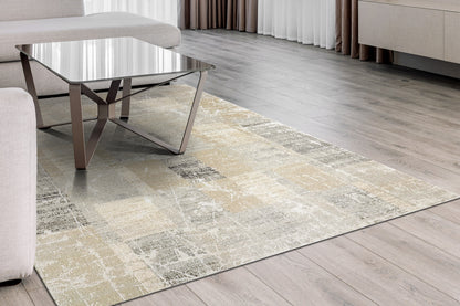 Annalise Modern Grey/Beige/Charcoal Geometric Medium Pile Rug