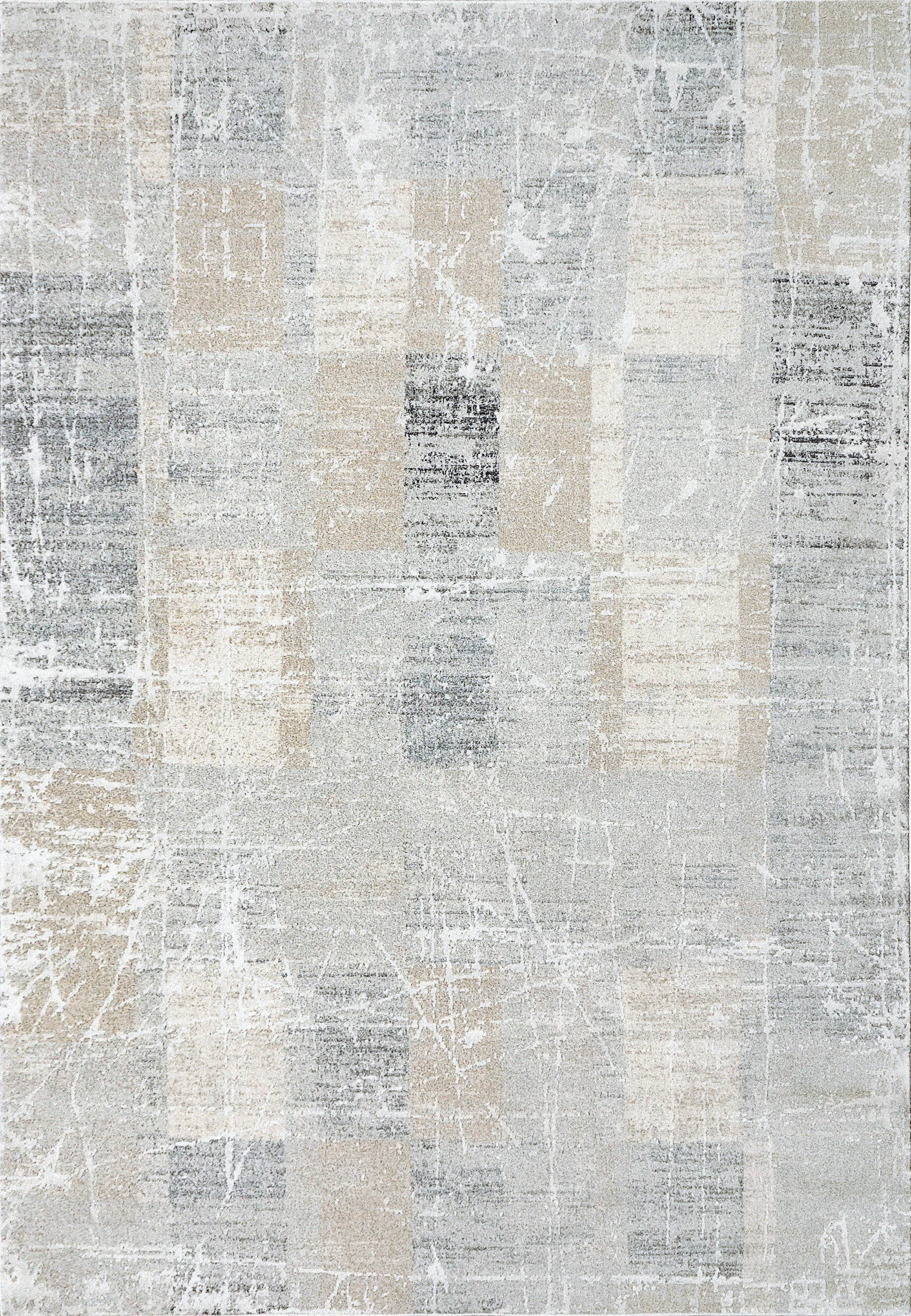 Annalise Modern Grey/Beige/Charcoal Geometric Medium Pile Rug