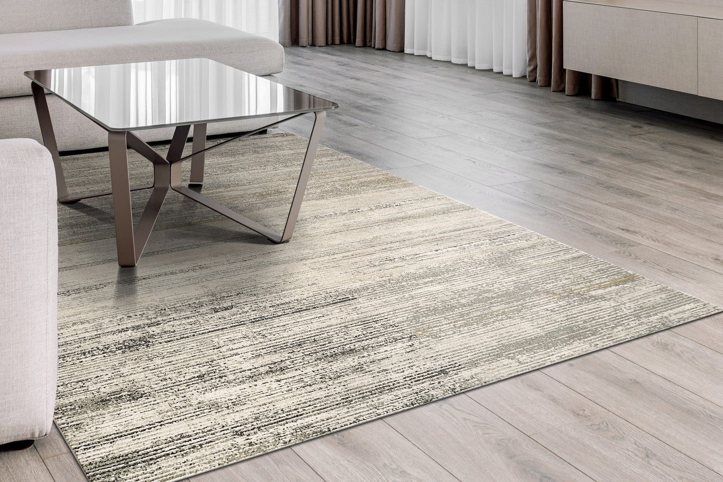 Annalise Modern Grey/Beige/Charcoal Abstract Medium Pile Rug