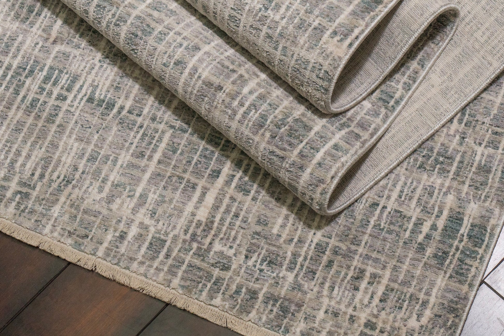 Artemis Modern Grey/Dark Grey Abstract Low Pile Rug