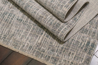 Artemis Modern Grey/Dark Grey Abstract Low Pile Rug