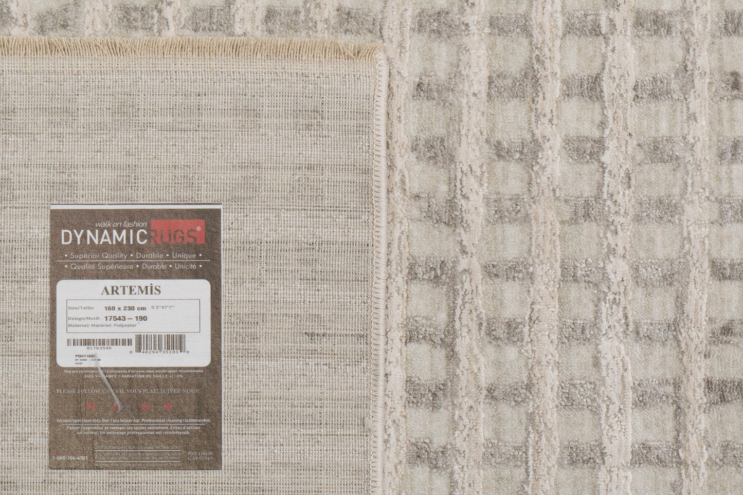Artemis Modern Ivory/Grey Geometric Low Pile Rug