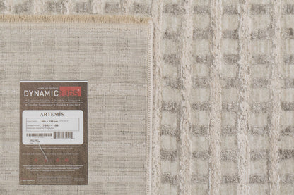 Artemis Modern Ivory/Grey Geometric Low Pile Rug