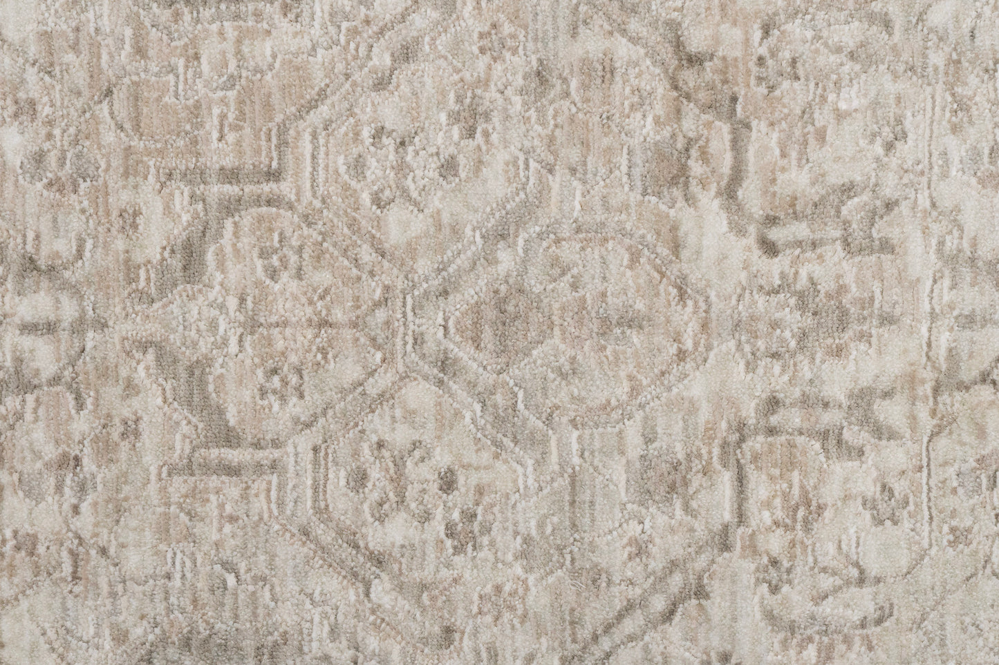 Artemis Traditional Beige/Grey Damask Low Pile Rug