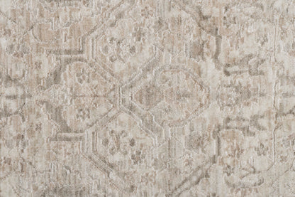 Artemis Traditional Beige/Grey Damask Low Pile Rug